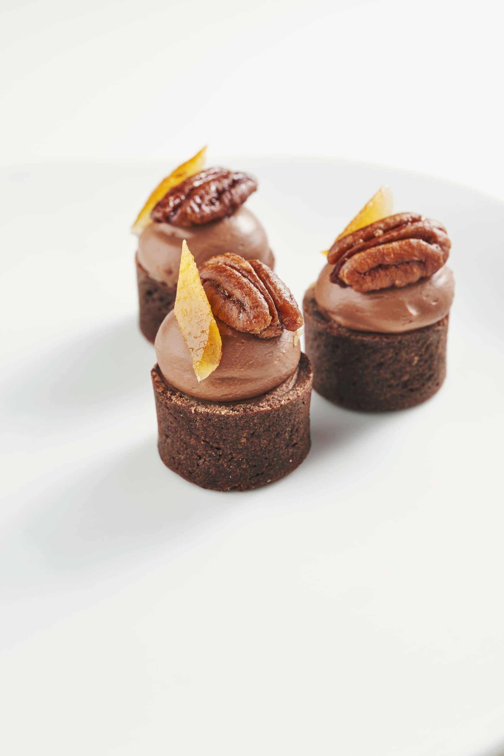 Tartelette à l'orange, aux amandes et au chocolat