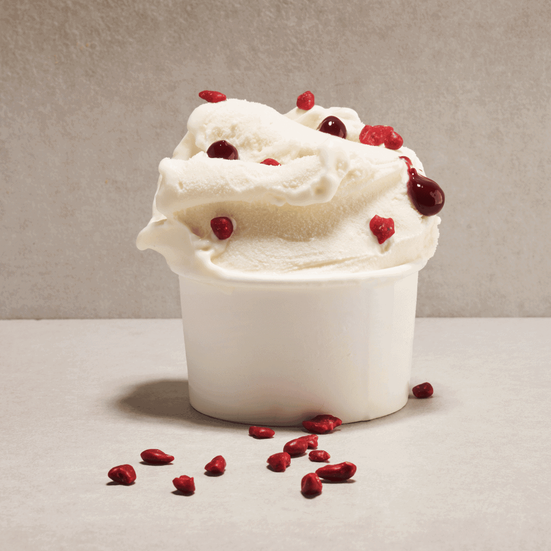 Cream Ice Cream with Raspberry Gel - Sosa