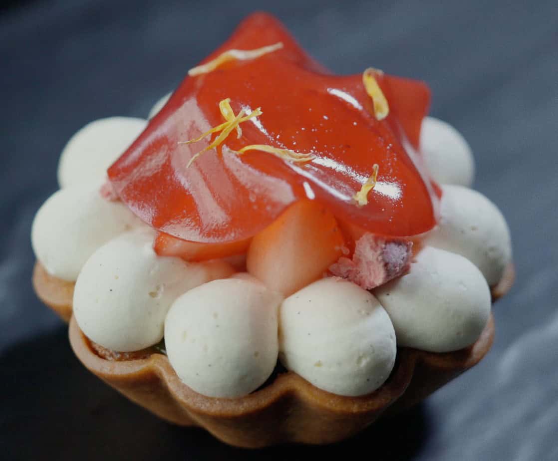 Strawberry, Lemon, and Basil Tartlet
