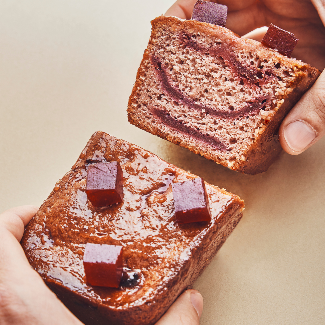 Cake Marbrejat de Maduixa - pastís de viatge